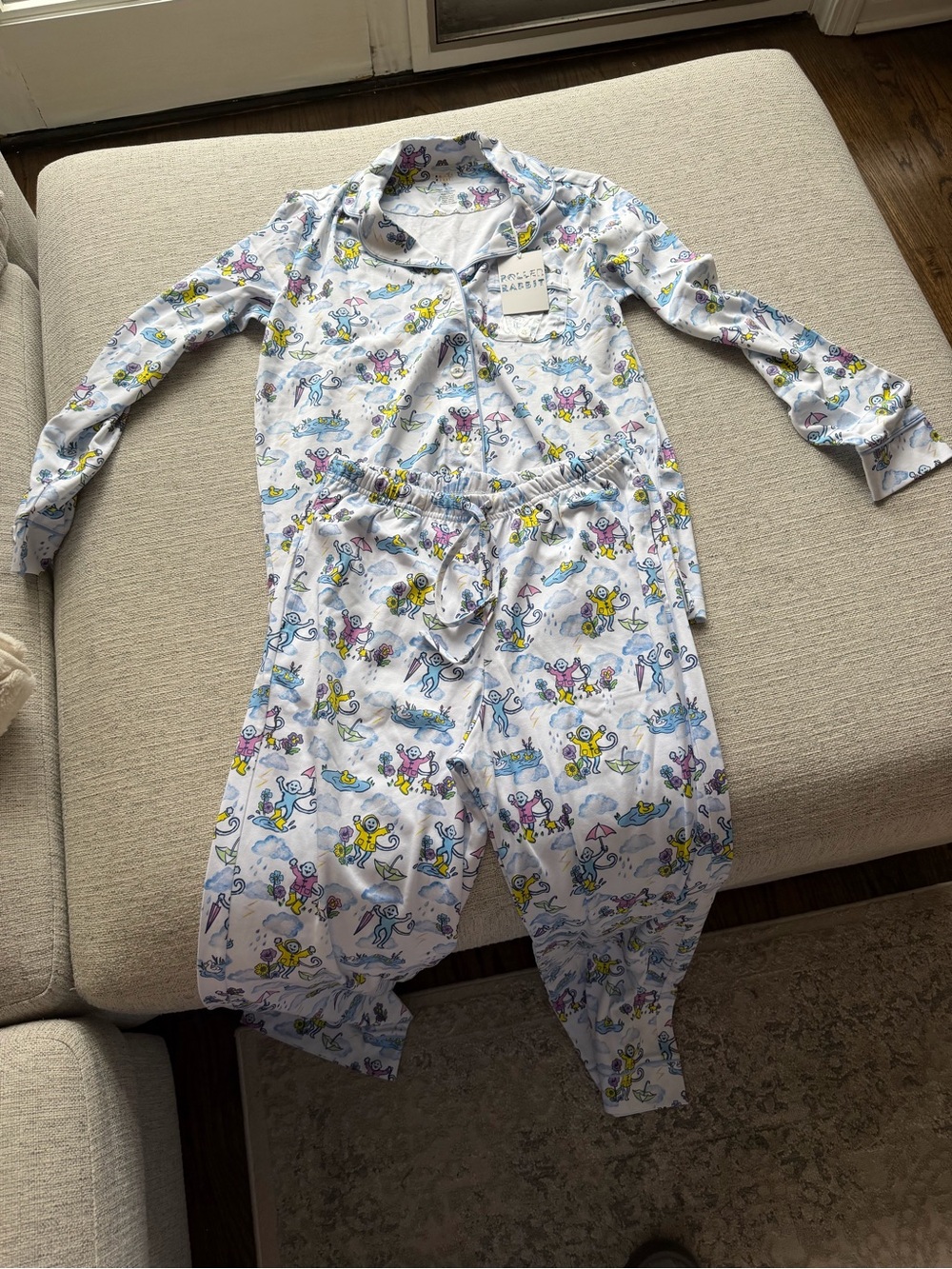 Roller Rabit April Showers LONG SLEEVE POLO PAJAMAS